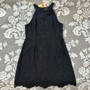 Entro Black Lace Mini Dress